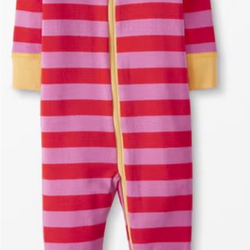 Hanna Andersson Red and Pink Striped Onesie